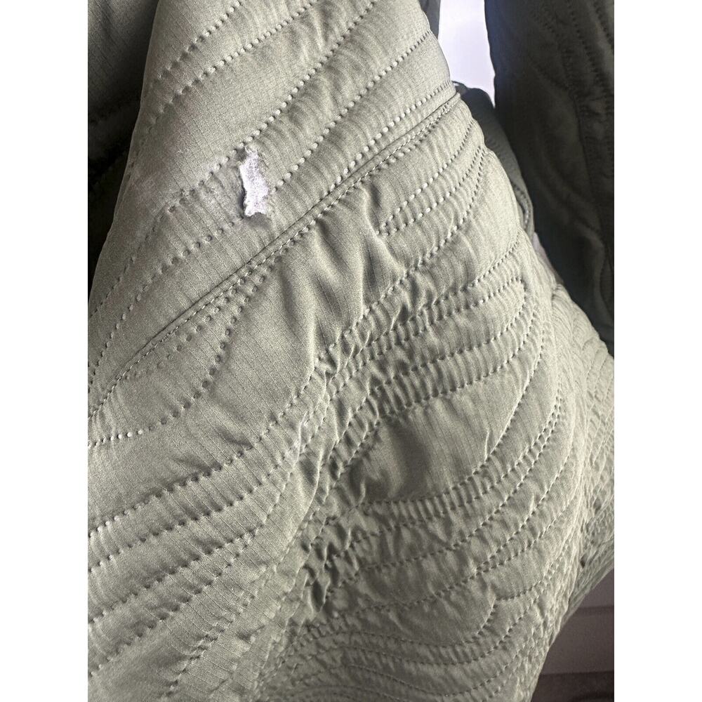 *Damaged* Calme Johnny Was Ava Quilted Wrap Belted Robe Coat Green Size XS *Flaw - Picture 15 of 16